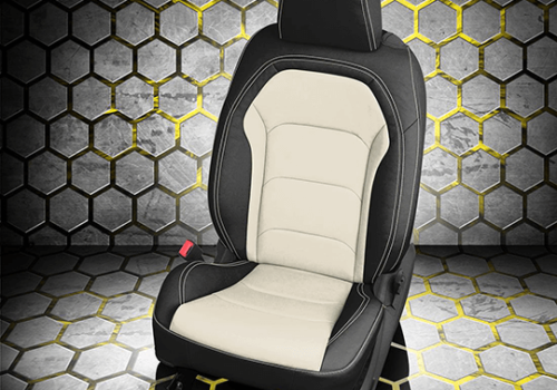 White and Black Chevy Camaro Seat Covers