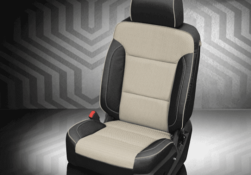 White & Black Chevrolet Silverado Seat Covers