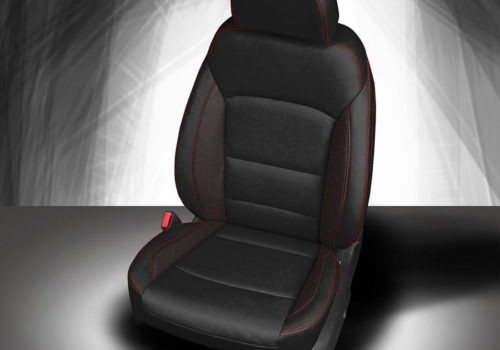 Black & Red Chevy Malibu Seat Covers