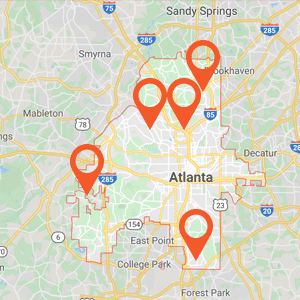 Katzkin Car Upholstery Atlanta Map