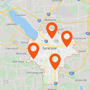Katzkin Auto Upholstery Syracuse Map