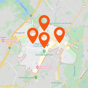 Auto Upholstery Laurel MD Map